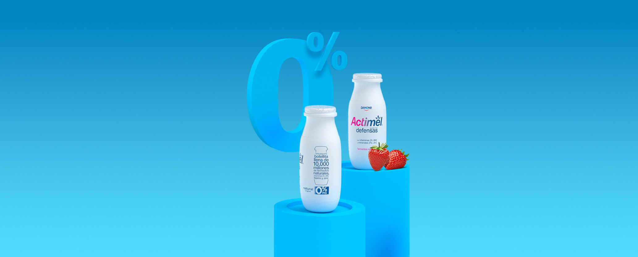 Actimel 0% materia grasa Background