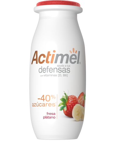 Actimel -40% azúcares Más fruta -40% azúcares Fresa-plátano