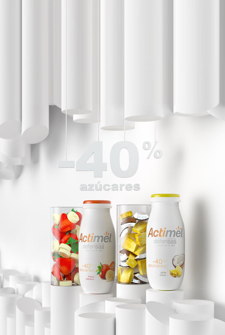 Actimel -40% azúcares Mobile Background